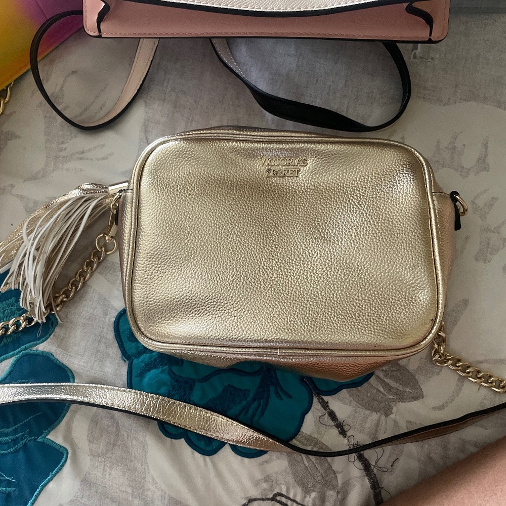 gold victoria's secret purse